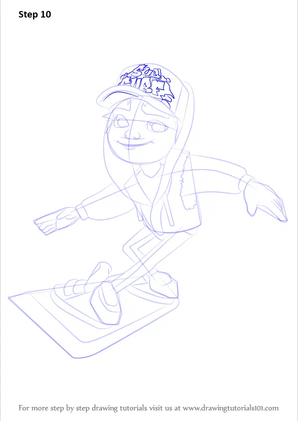 Learn How to Draw Jake Running from Subway Surfers (Subway Surfers