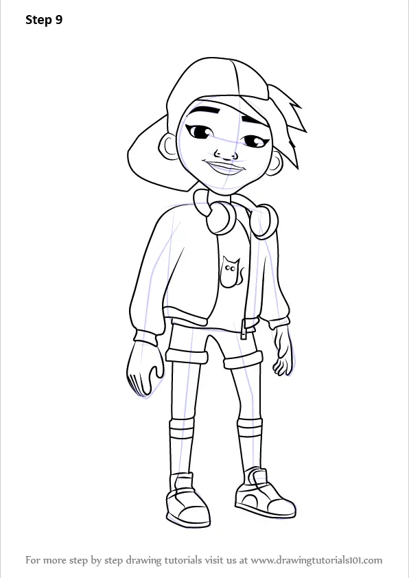 Learn How to Draw Jia from Subway Surfers (Subway Surfers) Step by Step ...