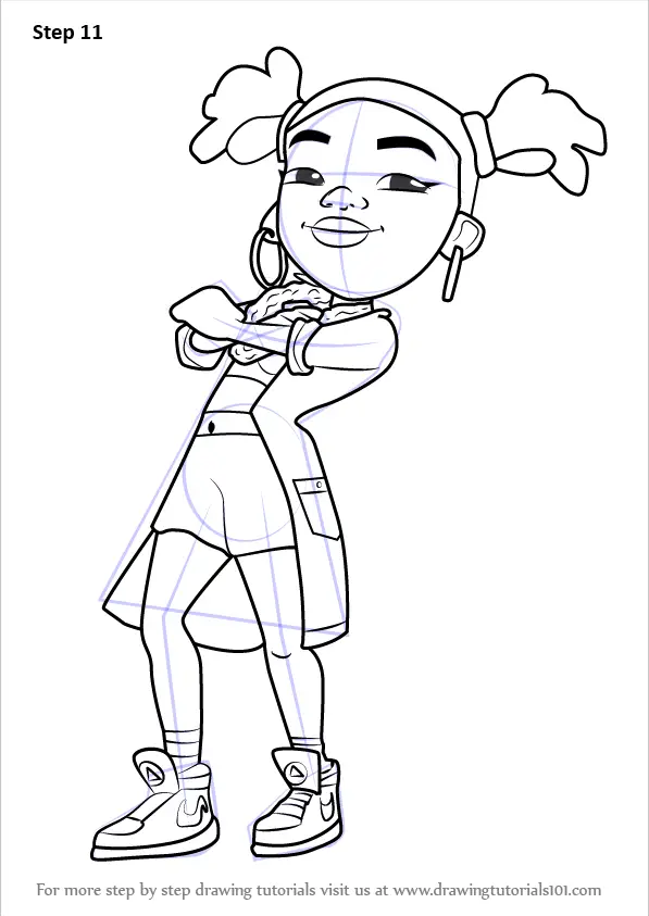 Learn How to Draw Lauren from Subway Surfers (Subway Surfers) Step by ...