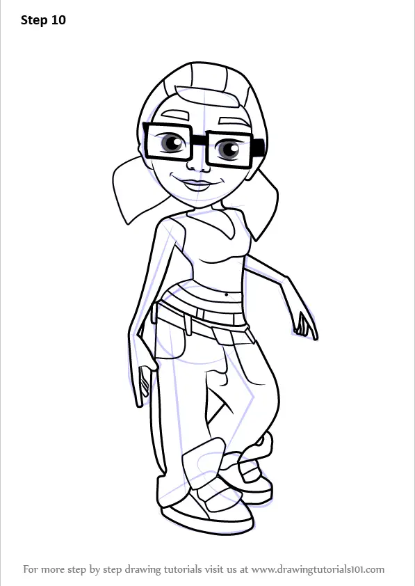 Step by Step How to Draw Tricky from Subway Surfers