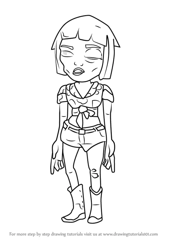 How to Draw Zoe from Subway Surfers. 