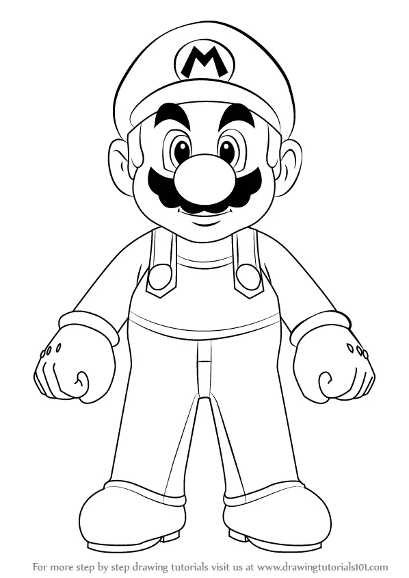 Learn How to Draw Mario from Super Mario (Super Mario) Step by Step ...