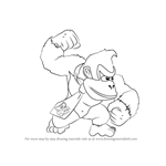 How to Draw Donkey Kong from Super Smash Bros