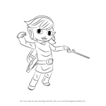 How to Draw Toon Link from Super Smash Bros