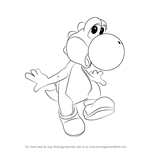 How to Draw Yoshi from Super Smash Bros