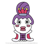 How to Draw Gotchi Queen from Tamagotchi