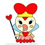 How to Draw Queen of Hearts from Tamagotchi