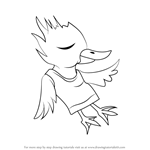 How to Draw Red Bird from Undertale