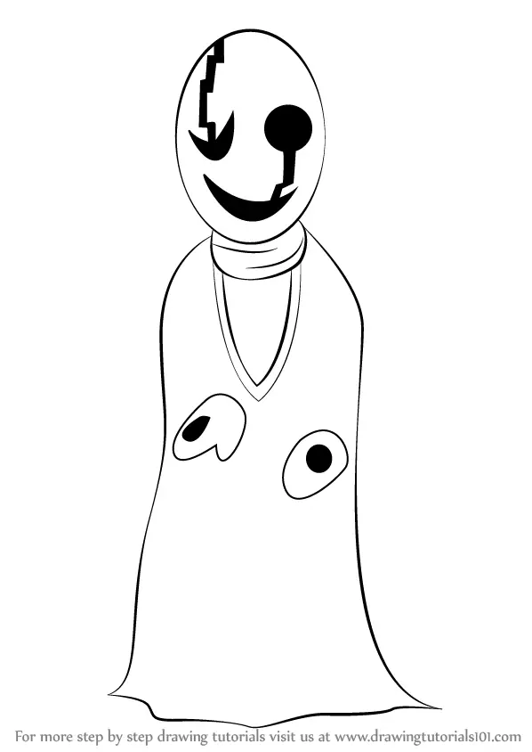 How to Draw W. D. Gaster from Undertale. 