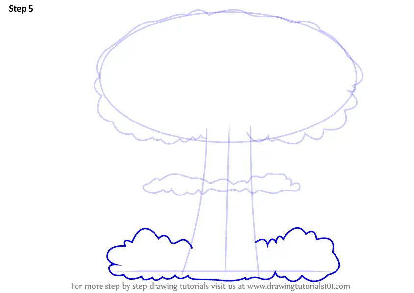 Step by Step How to Draw a Mushroom Cloud