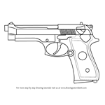 How to Draw a Beretta 92 Pistol