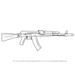 How to Draw AK-47 Rifle