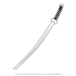 How to Draw a Katana Sword