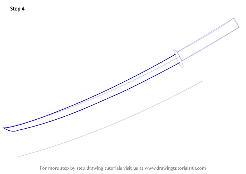 Learn How to Draw a Samurai Sword (Swords) Step by Step Drawing Tutorials