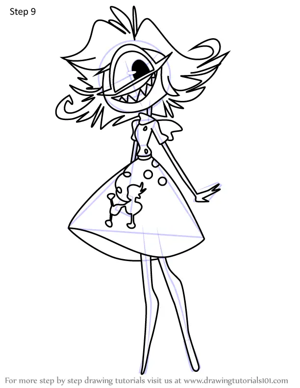 Learn How To Draw Niffty From Hazbin Hotel Hazbin Hotel Step By Step Drawing Tutorials