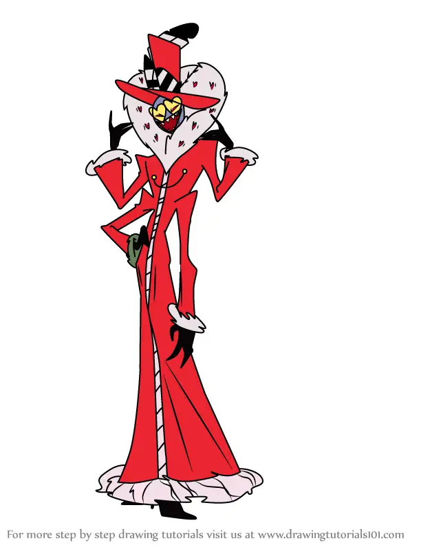 Step by Step How to Draw Valentino from Hazbin Hotel