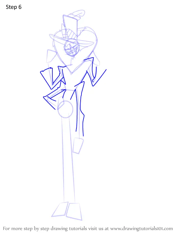 Step by Step How to Draw Valentino from Hazbin Hotel ...